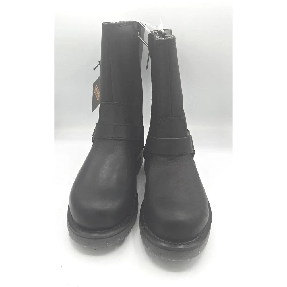 New Harley-Davidson Black Leather‎ Biker Boots, Stock No. D96282! No Box